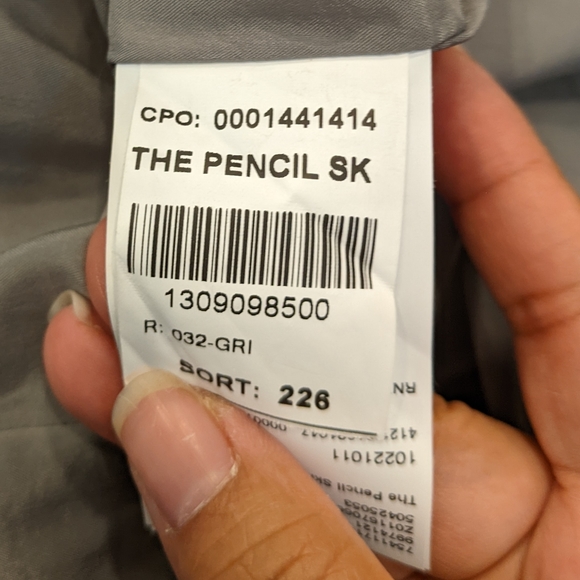 Brand New Hugo Boss The Pencil Skirt High-Waisted Wool Size 8 in Grey - Picture 13 of 13